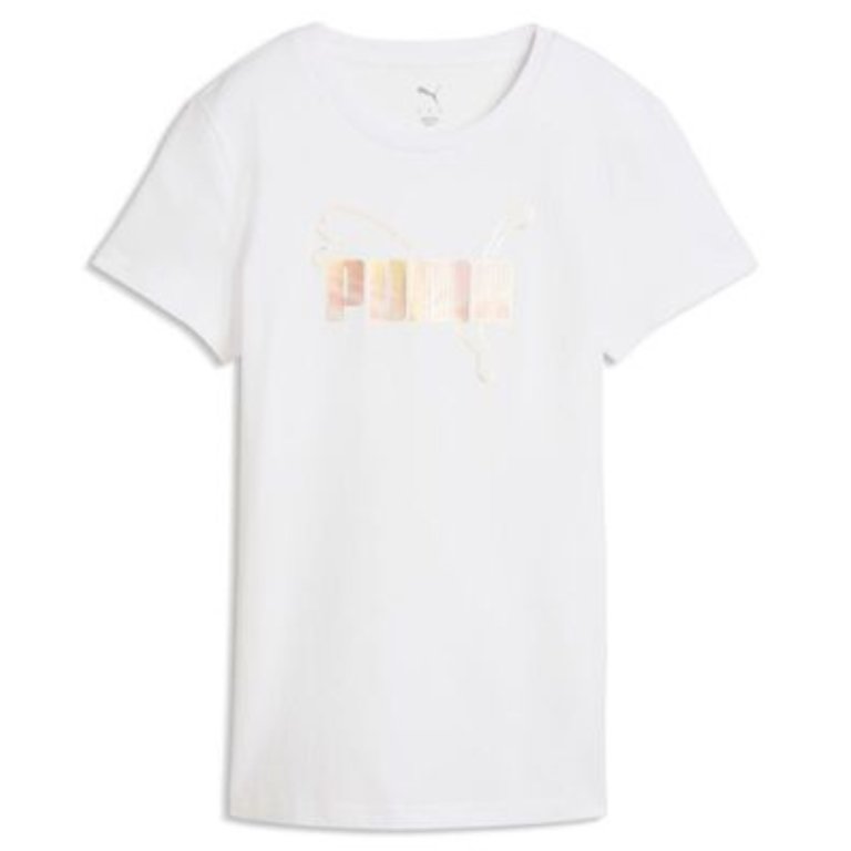 Футболка Puma Ess Logo Lab Metallic Tee W - біла