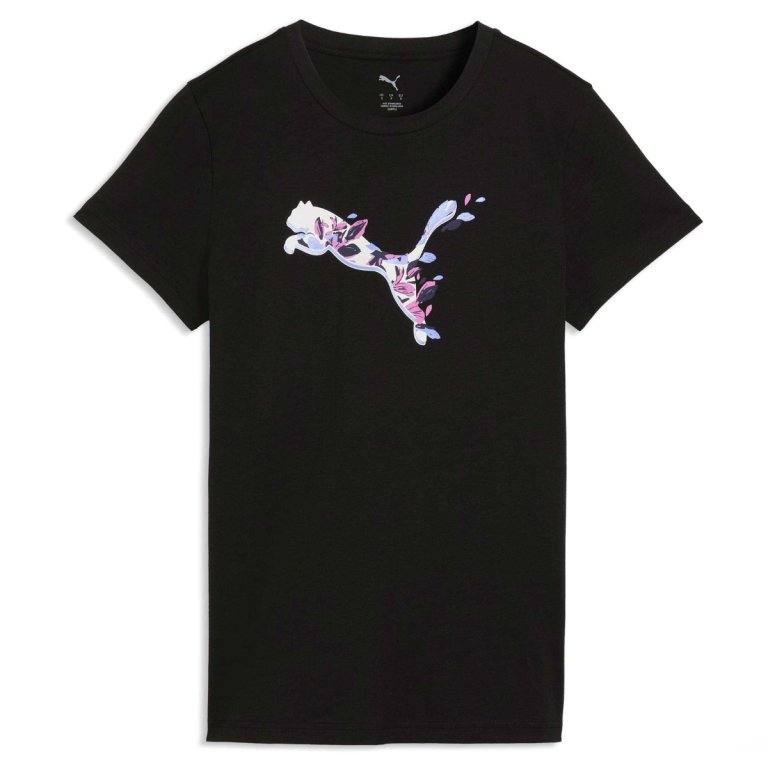 Футболка Puma Graphics Floral Cat Tee W - чорна