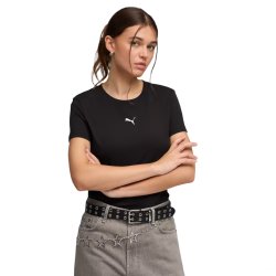 Футболка Puma Ess Centered Cat Logo Tee W - чорна