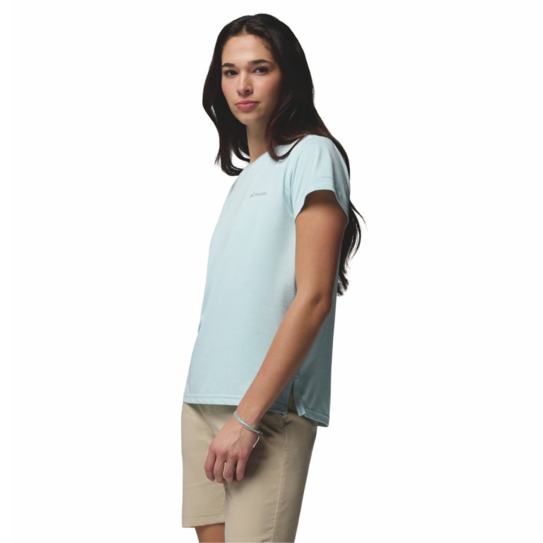 Футболка Columbia BlueVista Hill™ Ss Crew W - світло-блакитна