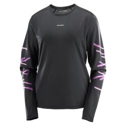 Футболка Salomon ShKout Core Ls Tee Gfx W - чорна