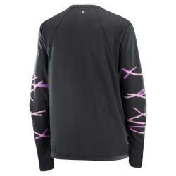 Футболка Salomon ShKout Core Ls Tee Gfx W - чорна