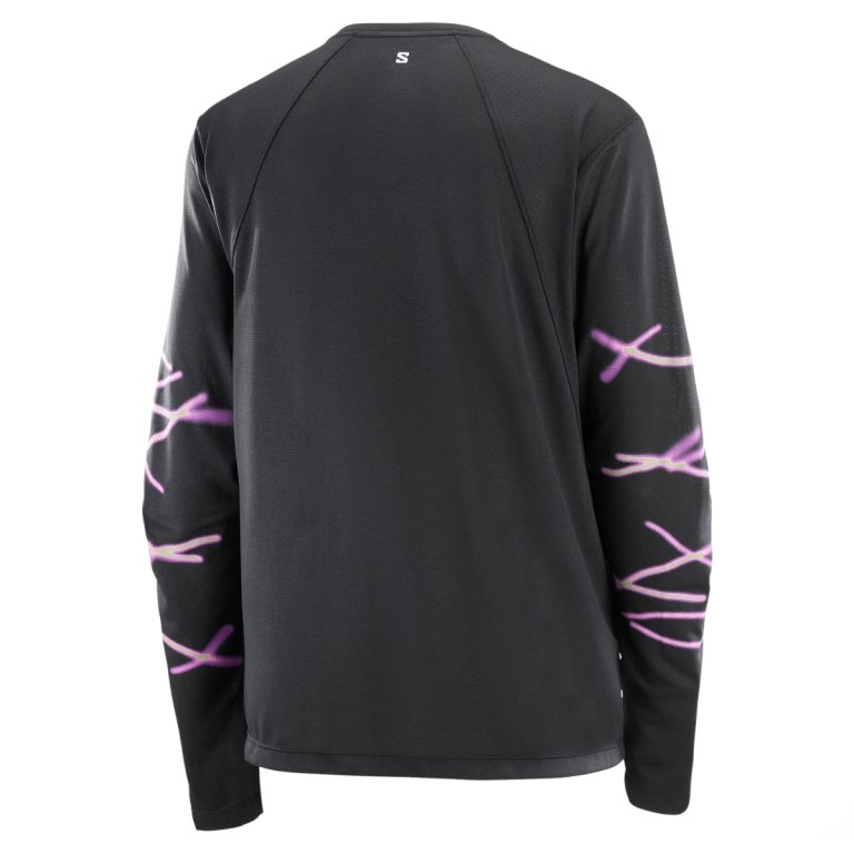 Футболка Salomon ShKout Core Ls Tee Gfx W - чорна