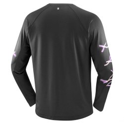 Футболка Salomon ShKout Core Ls Tee Gfx M - чорна