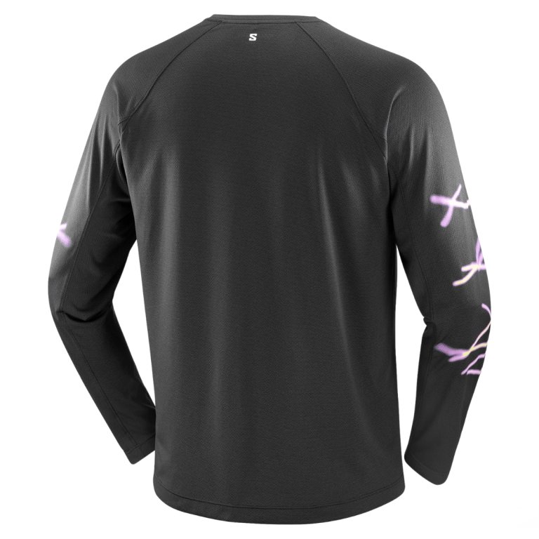 Футболка Salomon ShKout Core Ls Tee Gfx M - чорна
