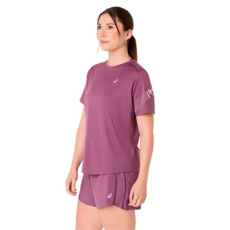 Футболка Asics Icon SS Top W - фіолетова