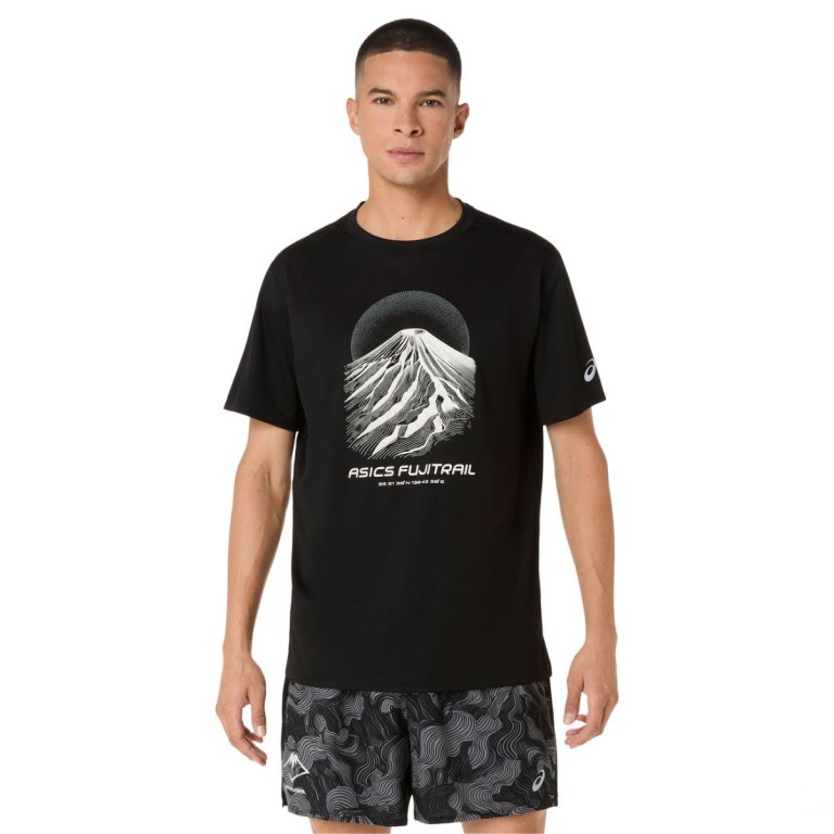 Футболка Asics Fujitrail Logo Ss Top M - чорна