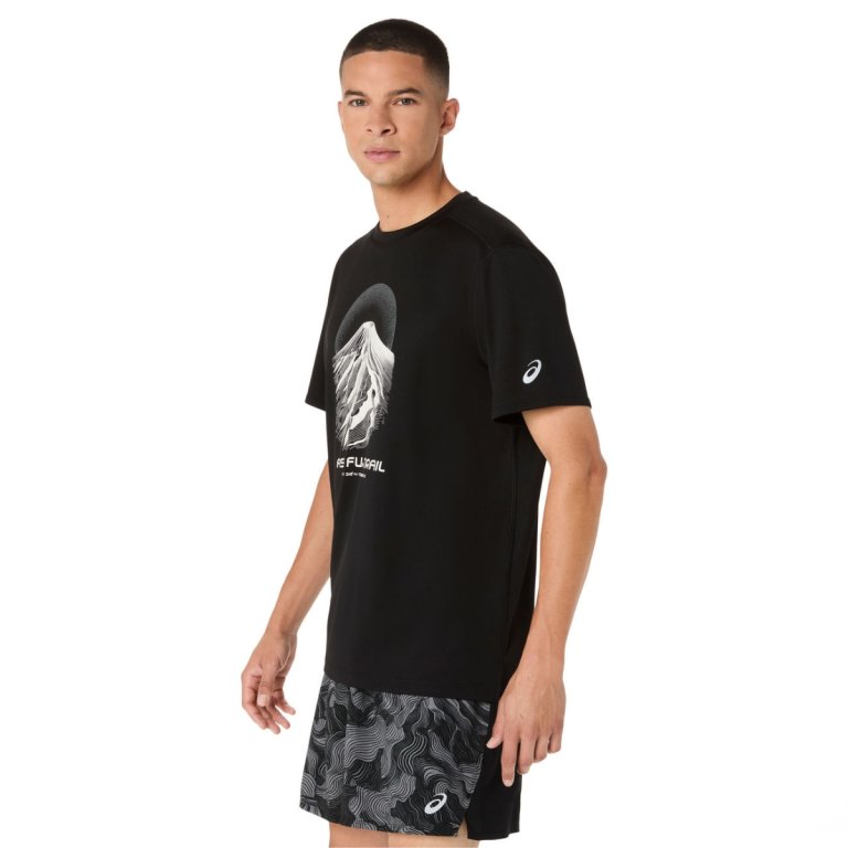 Футболка Asics Fujitrail Logo Ss Top M - чорна