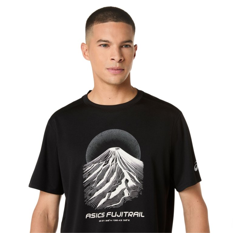 Футболка Asics Fujitrail Logo Ss Top M - чорна