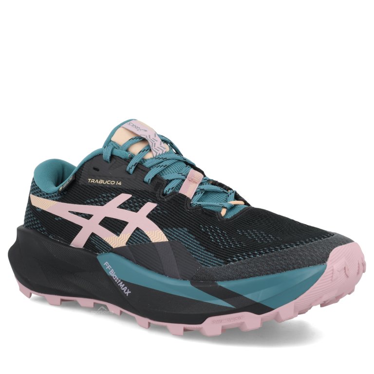 Кросівки Asics Trabuco 14 GTX W - чорно/рожево/зелені