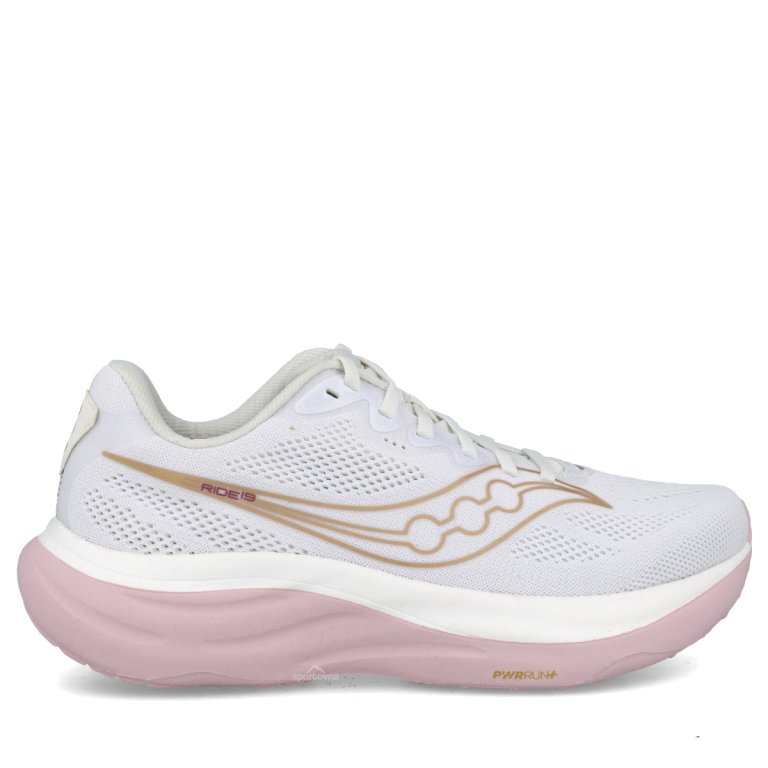 Saucony Ride 19 Wide W - білий