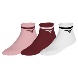 Mizuno Training Mid 3P With Line Socks - рожева/червона/біла