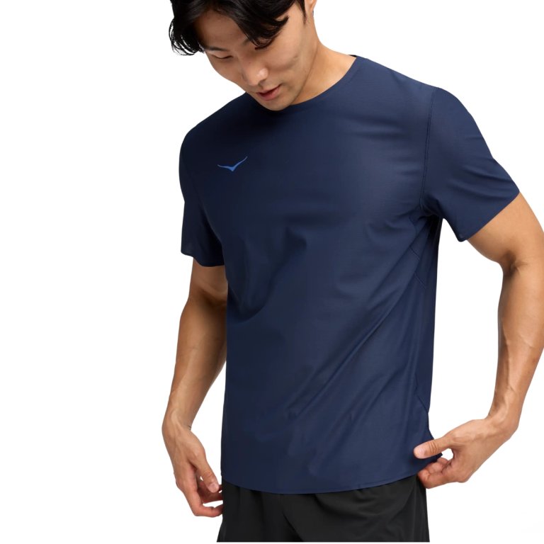 Футболка Hoka Airolite Short Sleeve 2.0 M - синя