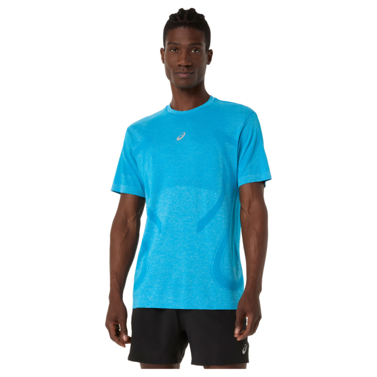 Футболка Asics Road Seamless SS Top M - синя
