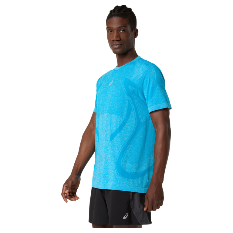 Футболка Asics Road Seamless SS Top M - синя