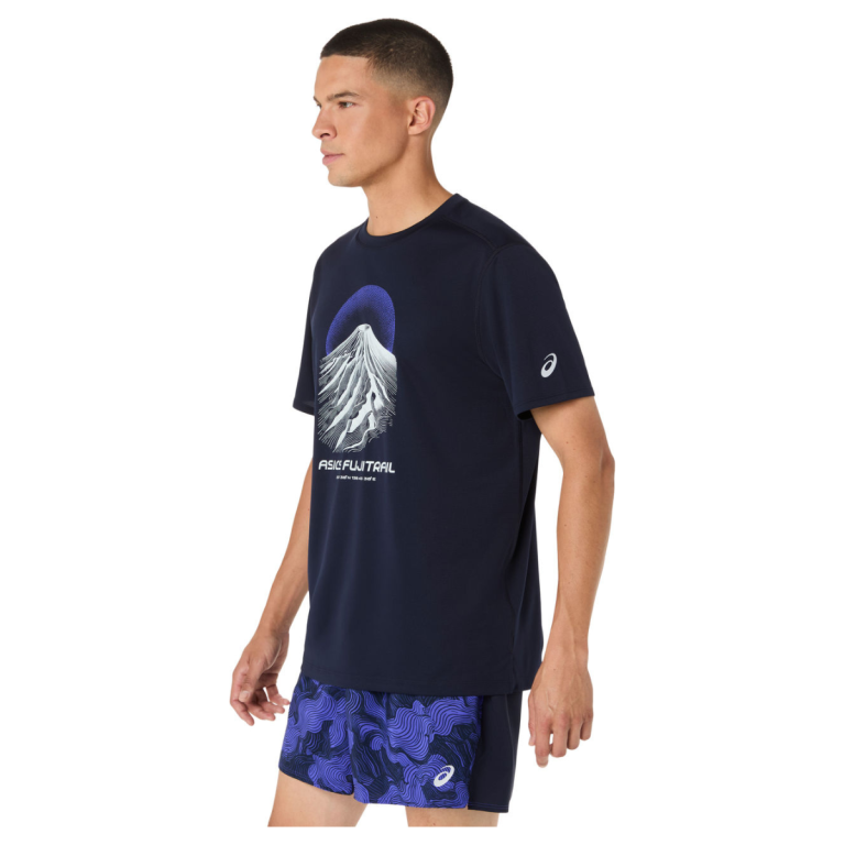 Футболка Asics Fujitrail Logo SS Top M - фіолетова