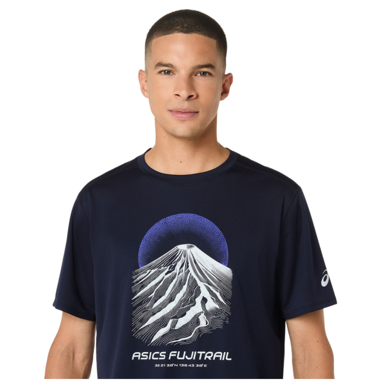 Футболка Asics Fujitrail Logo SS Top M - фіолетова