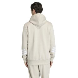 Світшот Adidas Fleece hooded sweatshirt 3-Stripe M - бежевий