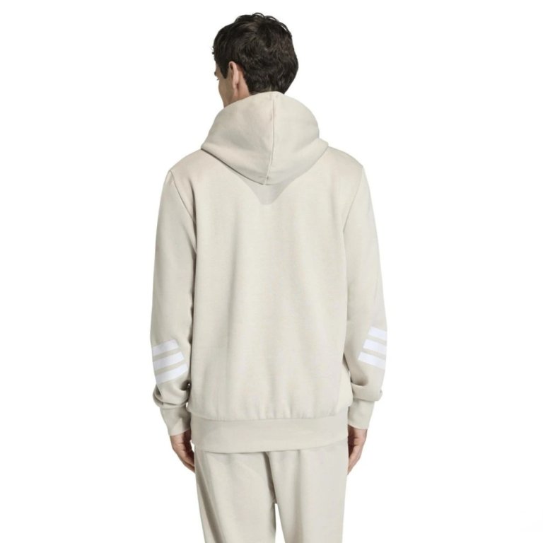 Світшот Adidas Fleece hooded sweatshirt 3-Stripe M - бежевий