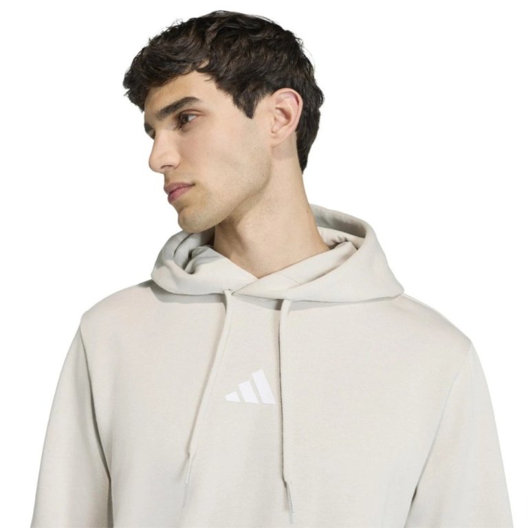 Світшот Adidas Fleece hooded sweatshirt 3-Stripe M - бежевий