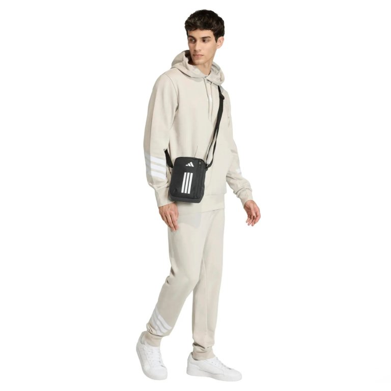 Світшот Adidas Fleece hooded sweatshirt 3-Stripe M - бежевий