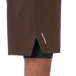 Шорти Salomon Sense Aero 2In1 Trail 5" Shorts M - коричневі