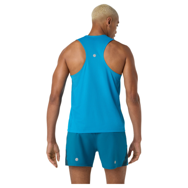 Майка Asics Road Fade Singlet M - синьо/помаранчева
