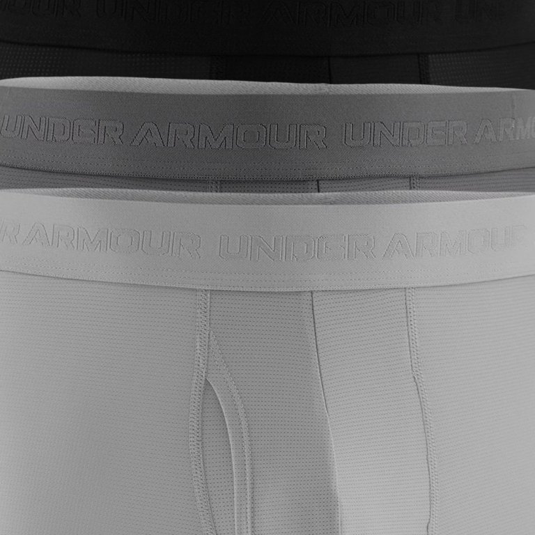 Боксерки Under Armour Performance Tech Mesh - Mod 6in - 3pk M - чорно/сірі