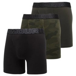 Боксерки Under Armour Perf Cotton Nov 6in 3pk M - зелені