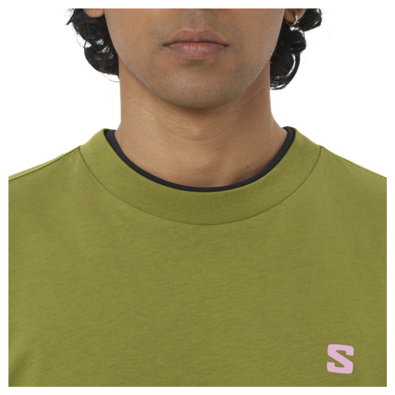 Футболка Salomon Round Logo Graphic M - зелена