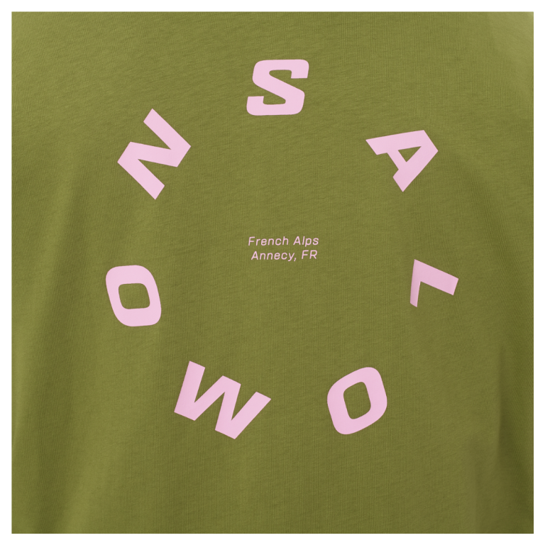 Футболка Salomon Round Logo Graphic M - зелена