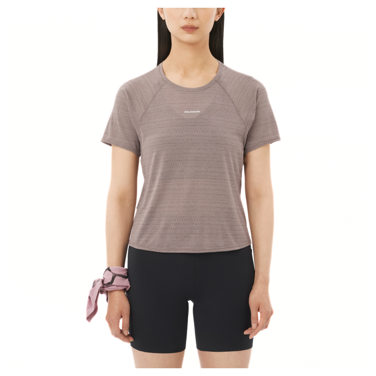 Футболка Salomon SHKout Air Cropp SS Tee W - коричнева