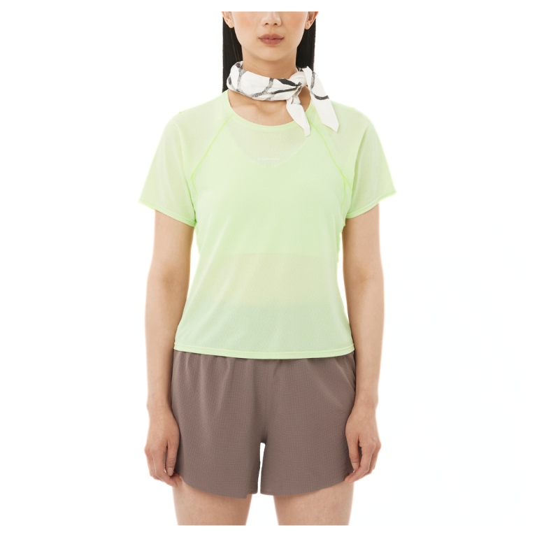 Футболка Salomon SHKout Air Cropp SS Tee W - зелена