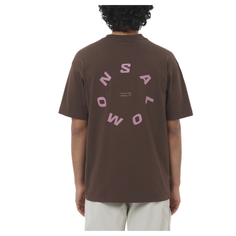 Футболка Salomon Round Logo Graphic M - коричнева