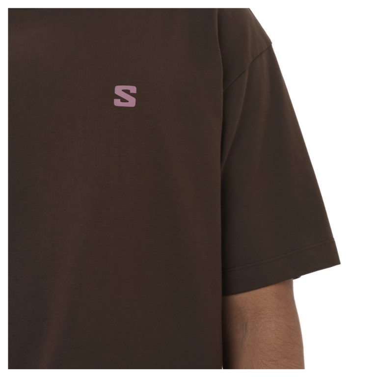Футболка Salomon Round Logo Graphic M - коричнева