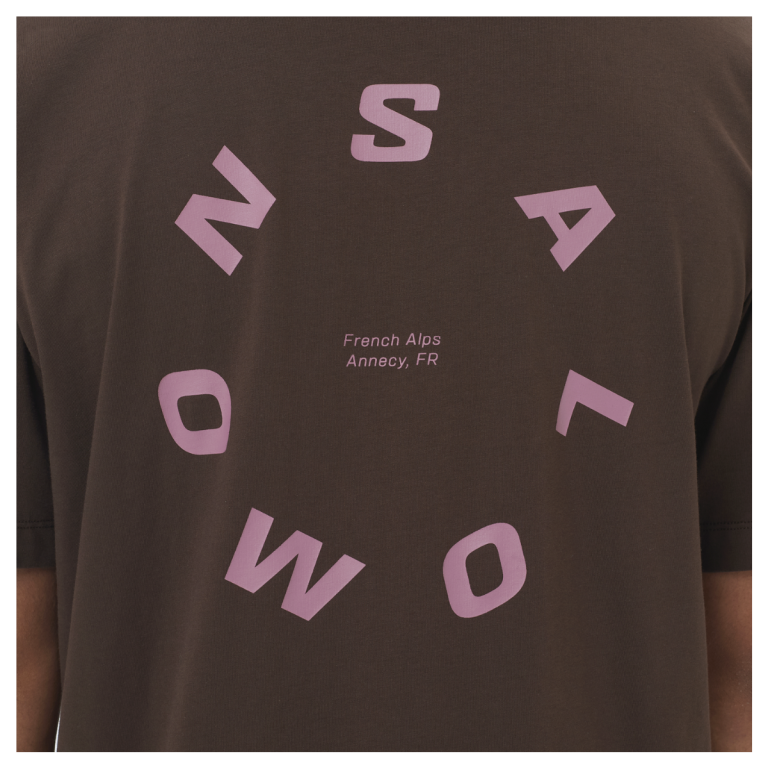 Футболка Salomon Round Logo Graphic M - коричнева