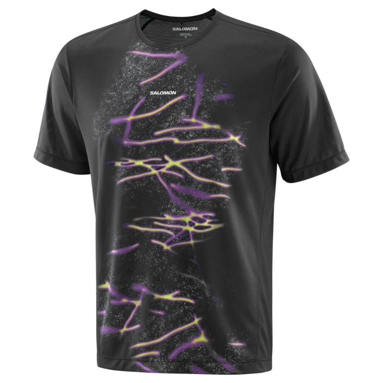 Футболка Salomon SHKout Core SS Tee GFX M - чорна