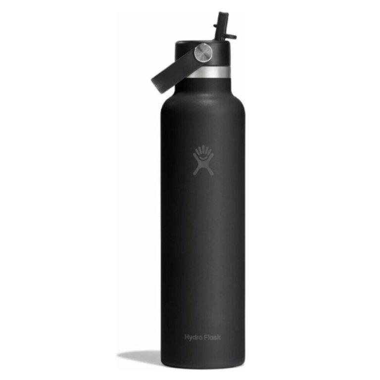 Термопляшка Hydro Flask 21 oz Standard Flex Straw Cap - чорна