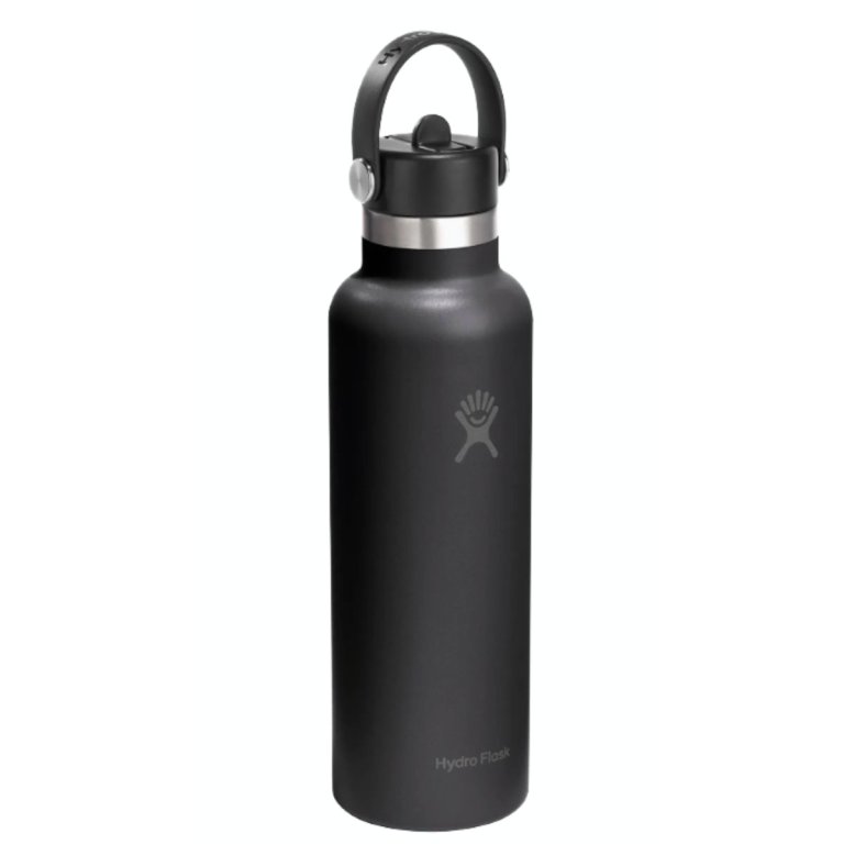 Термопляшка Hydro Flask 21 oz Standard Flex Straw Cap - чорна