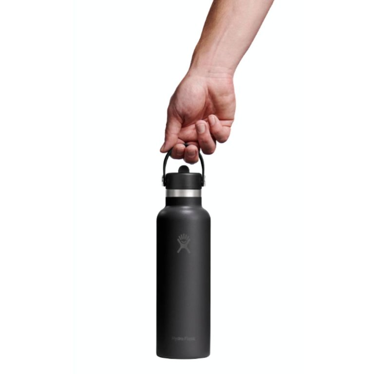 Термопляшка Hydro Flask 21 oz Standard Flex Straw Cap - чорна