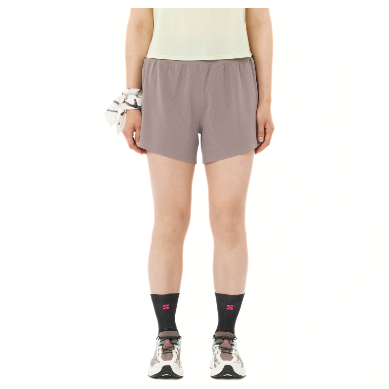 Шорти Salomon Sense Aero Stow 4" Shorts W - коричневі