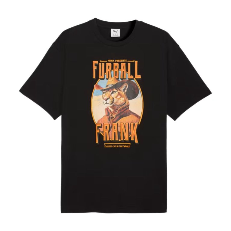Футболка Puma Graphic Cat Cowboy Relaxed Tee M - чорна