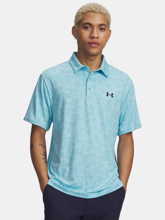 Футболка Under Armour Playoff 3.0 Printed Polo Man Blue