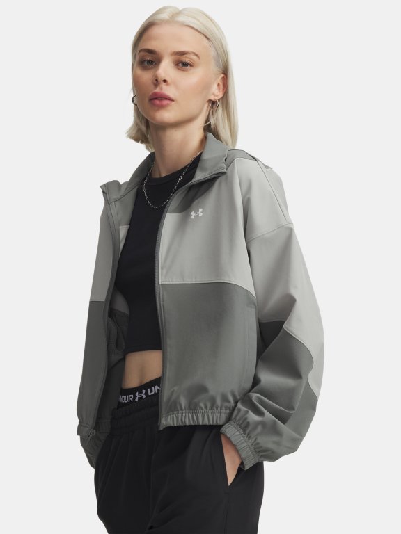 Куртка Under Armour Rival Woven Jacket Wmn gray green