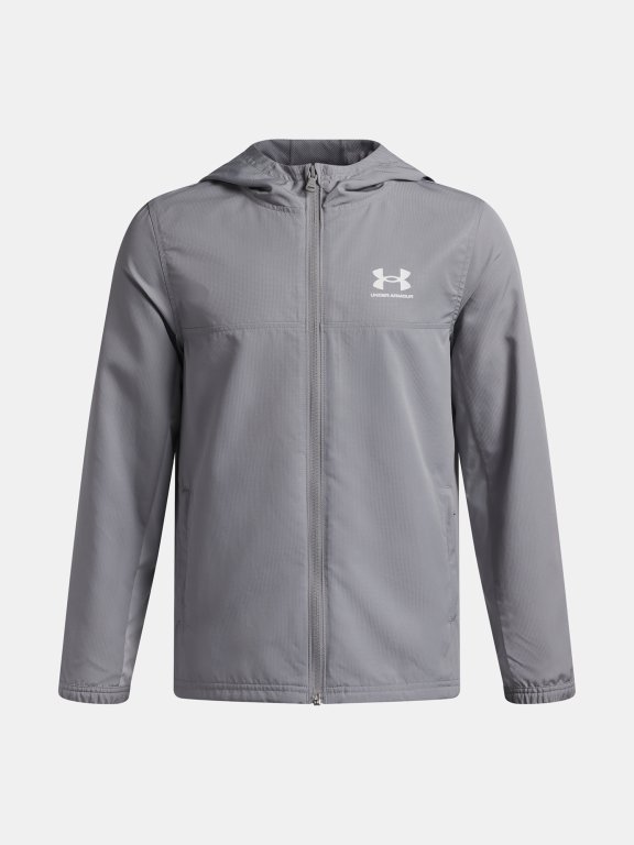 Куртка Under Armour Rival Wvn Jacket Jr green/grey