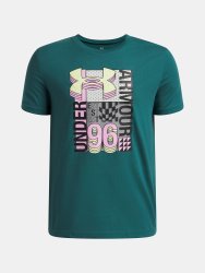 Футболка Under Armour Logo Wm Collage SS Jr gray green