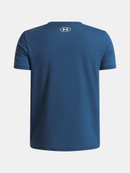 Футболка Under Armour Logo Blur SS Jr Blue