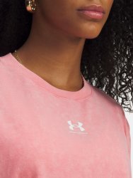 Футболка Under Armour Rival Boxy Tee Wash Wmn Pink