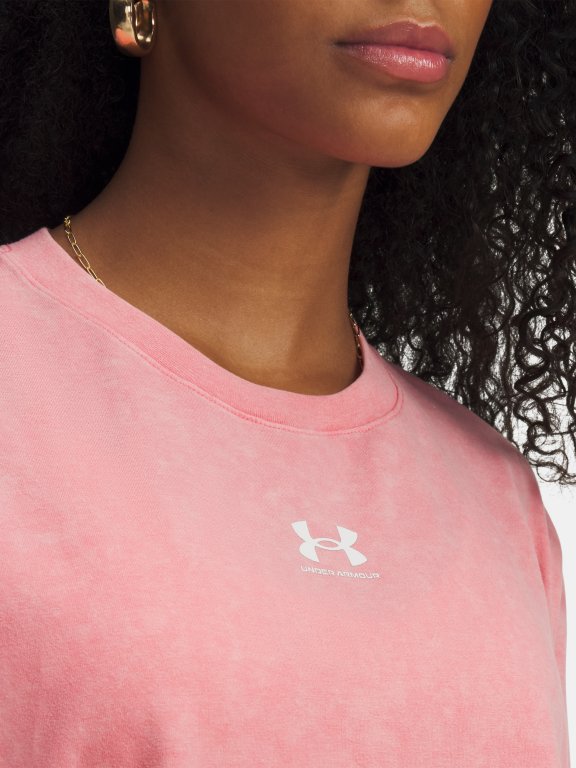 Футболка Under Armour Rival Boxy Tee Wash Wmn Pink