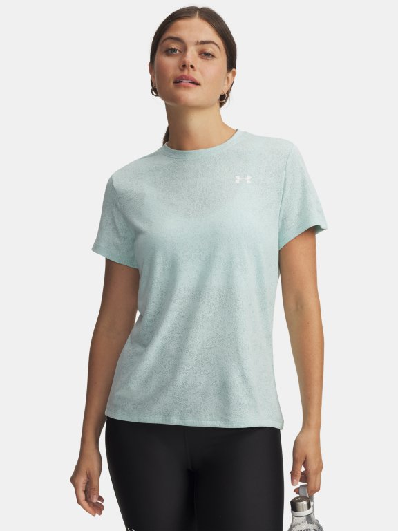Футболка Under Armour Tech Pixelate SSc Wmn gray green